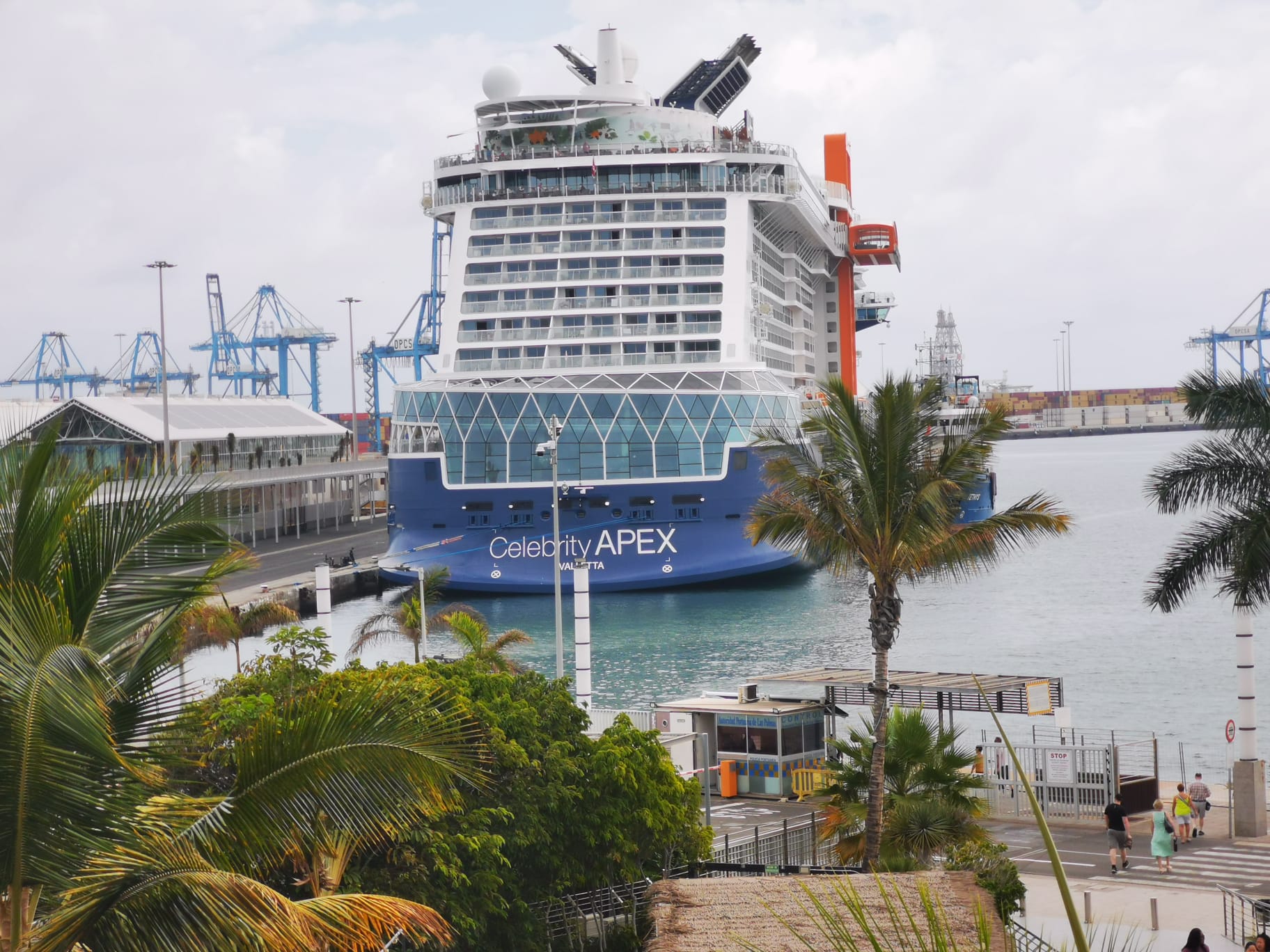 Kreuzfahrtschiff Celebrity Apex in Las Palmas an der Muelle Santa Catalina